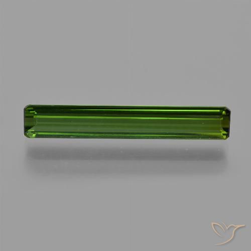 2.21ct 자연스러운 짙은 녹색 전기석, 에메랄드 컷, VS