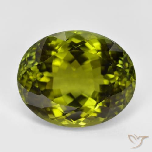 12.25ct 자연스러운 딥그린 전기석, 타원형, VVS-VS