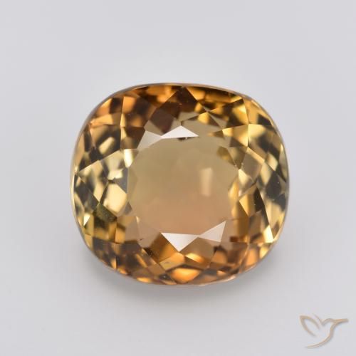 4.06ct 자연스러운 라이트 시더 브라운 전기석, 방석, VVS