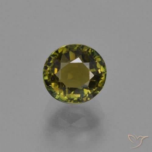 1.30ct 자연스러운 따뜻한 녹색 전기석, 타원형, VS