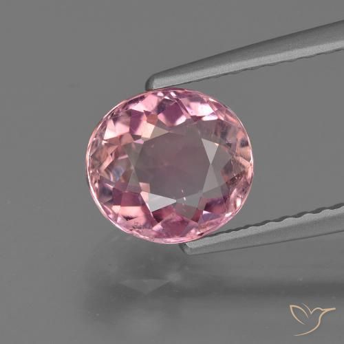 1.58ct 자연스러운 라이트 핑크 전기석, 타원형, VS