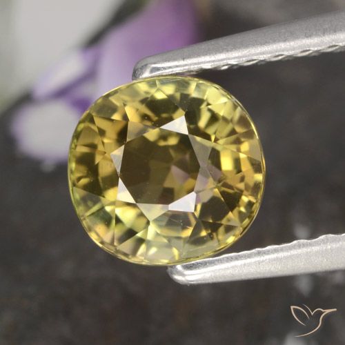 1.13ct 자연스러운 골든 브라운 전기석, 타원형, VVS