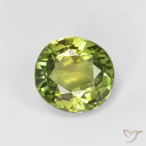 0.98ct 자연스러운 딥그린 전기석, 타원형, VS