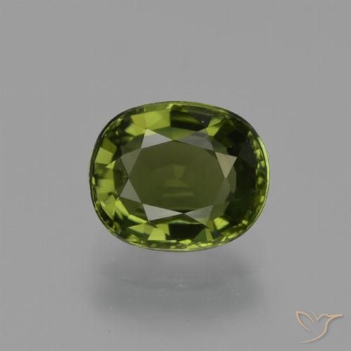 1.10ct 자연스러운 해초 녹색 전기석, 타원형, VS