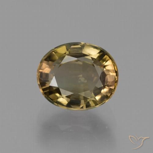 1.34ct 자연스러운 연한 갈색 전기석, 타원형, VVS-VS
