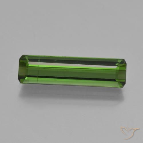 2.11ct 자연스러운 딥그린 전기석, 에메랄드 컷, VS-SI