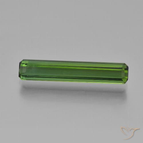 2.20ct 자연스러운 짙은 녹색 전기석, 에메랄드 컷, VVS
