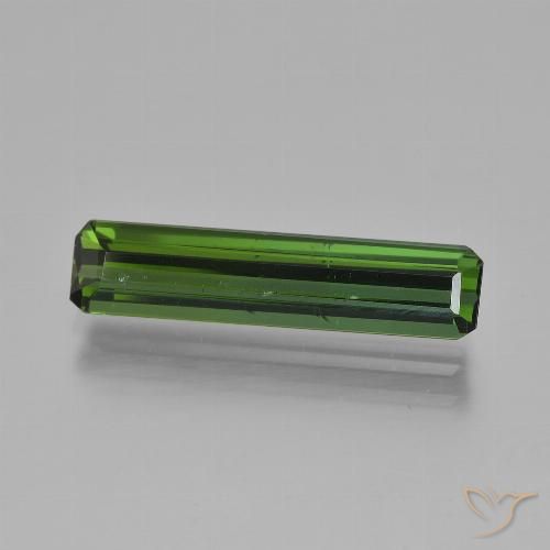 2.70ct 자연스러운 짙은 녹색 전기석, 에메랄드 컷, VS