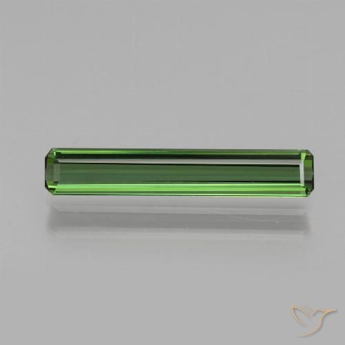 1.40ct 자연스러운 흙빛 녹색 전기석, 에메랄드 컷, VVS