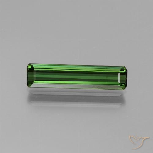 1.50ct 자연스러운 딥그린 전기석, 에메랄드 컷, VS-SI