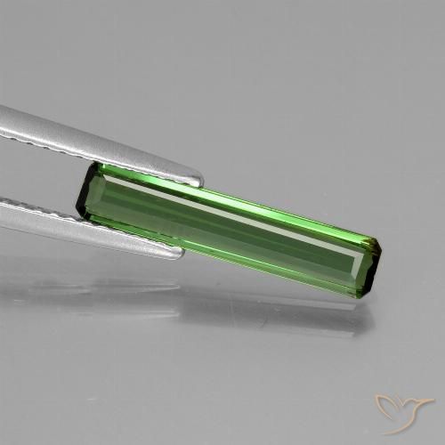1.01ct 자연스러운 딥그린 전기석, 에메랄드 컷, VS