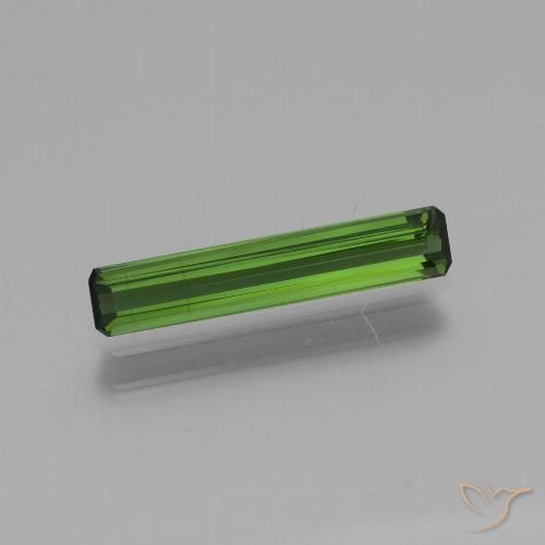 1.15ct 자연스러운 미디엄 그린 전기석, 에메랄드 컷, VS