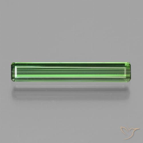1.37ct 자연스러운 미디엄 그린 전기석, 에메랄드 컷, VVS