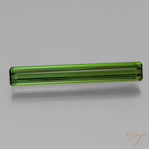 1.23ct 자연스러운 흙빛 녹색 전기석, 에메랄드 컷, VS