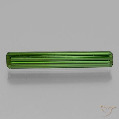 1.24ct 자연스러운 미디엄 그린 전기석, 에메랄드 컷, VVS-VS