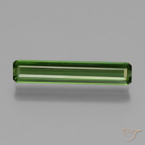 1.24ct 자연스러운 미디엄 그린 전기석, 에메랄드 컷, VVS-VS