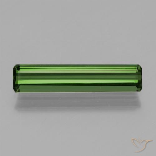 1.30ct 자연스러운 짙은 녹색 전기석, 에메랄드 컷, VVS