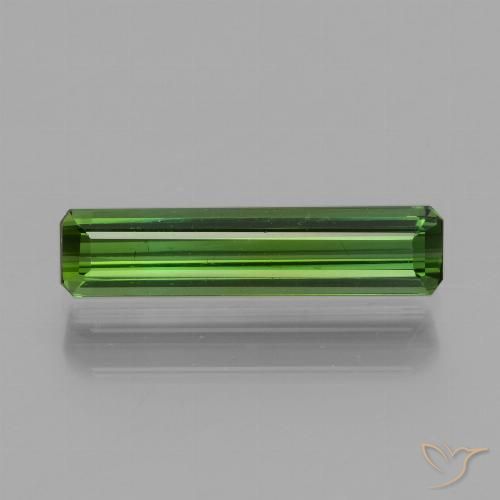 1.26ct 자연스러운 딥그린 전기석, 에메랄드 컷, VS
