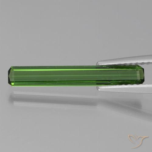 1.12ct 자연스러운 포레스트 그린 전기석, 에메랄드 컷, VS
