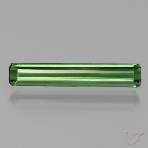 1.11ct 자연스러운 녹색 전기석, 에메랄드 컷, VVS