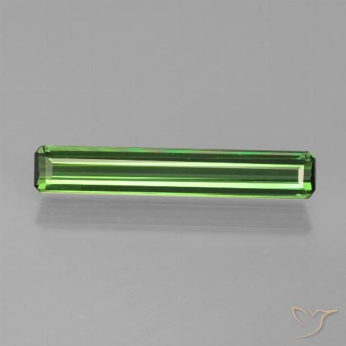 1.19ct 자연스러운 녹색 전기석, 에메랄드 컷, VVS