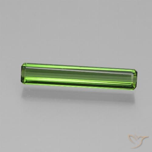 1.12ct 자연스러운 포레스트 그린 전기석, 에메랄드 컷, VVS