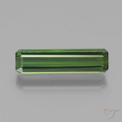 1.82ct 자연스러운 짙은 녹색 전기석, 에메랄드 컷, VS