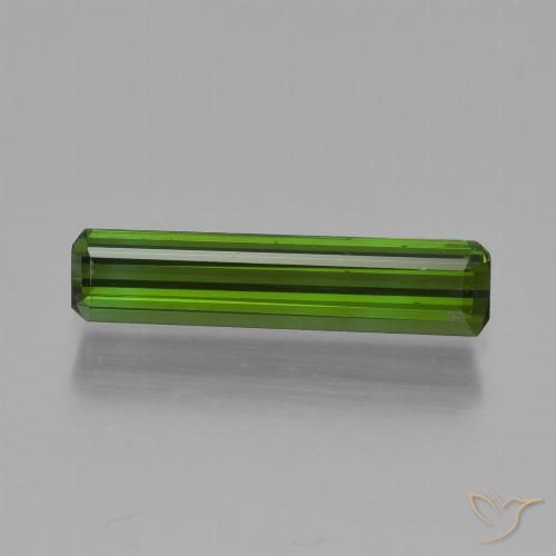 1.06ct 자연스러운 딥그린 전기석, 에메랄드 컷, VS