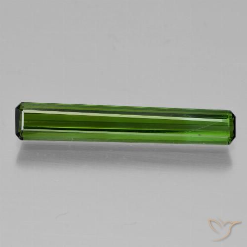 1.48ct 자연스러운 짙은 녹색 전기석, 에메랄드 컷, VVS