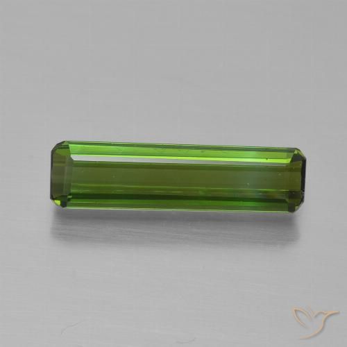 1.00ct 자연스러운 해초 녹색 전기석, 에메랄드 컷, VVS-VS
