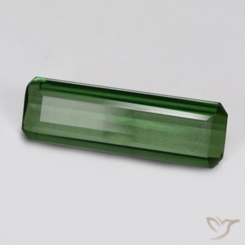 0.76ct 자연스러운 포레스트 그린 전기석, 에메랄드 컷, VVS-VS