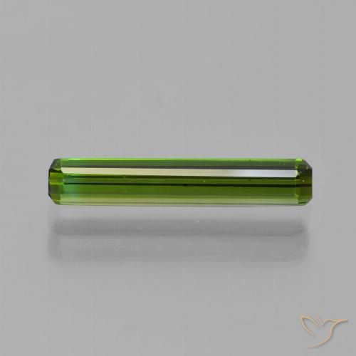 0.87ct 자연스러운 흙빛 녹색 전기석, 에메랄드 컷, VVS