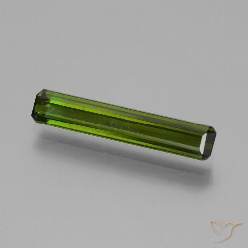 2.60ct 자연스러운 포레스트 그린 전기석, 에메랄드 컷, VVS