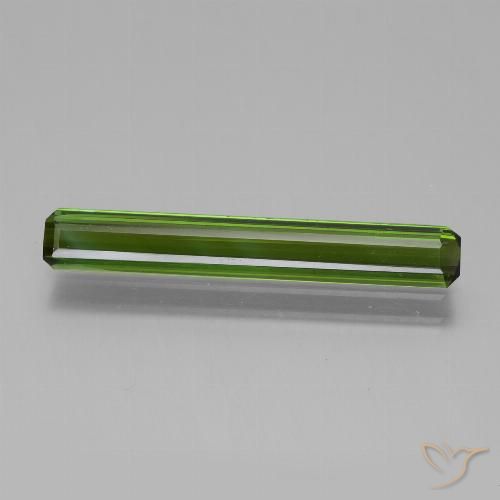 1.87ct 자연스러운 포레스트 그린 전기석, 에메랄드 컷, VVS