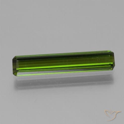 1.72ct 자연스러운 해초 녹색 전기석, 에메랄드 컷, VVS