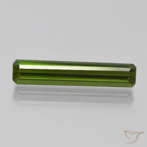 2.10ct 자연스러운 미디엄 그린 전기석, 에메랄드 컷, VVS-VS