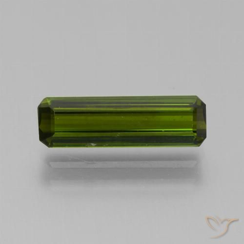 1.49ct 자연스러운 딥그린 전기석, 에메랄드 컷, VVS-VS