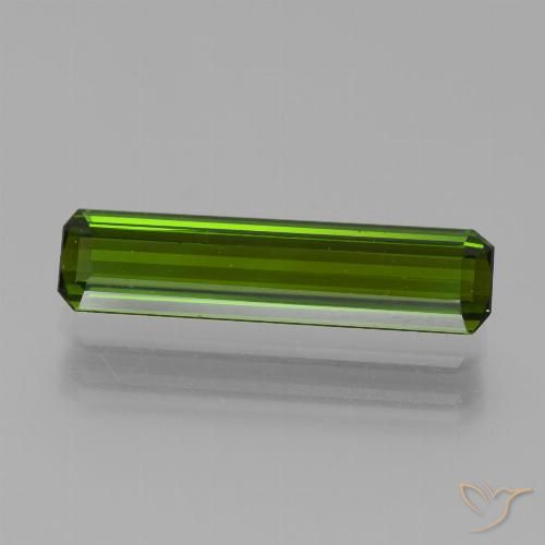 2.06ct 자연스러운 짙은 녹색 전기석, 에메랄드 컷, VVS-VS