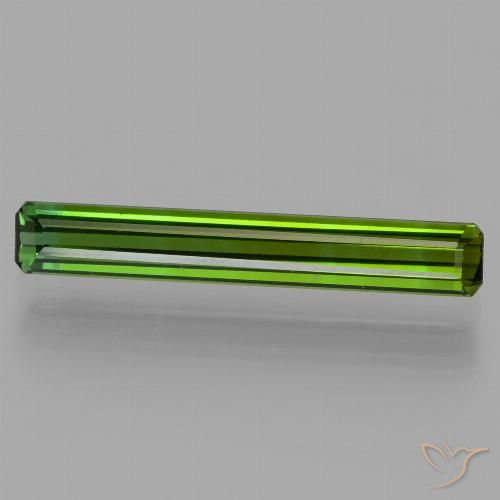 1.72ct 자연스러운 짙은 녹색 전기석, 에메랄드 컷, VVS-VS