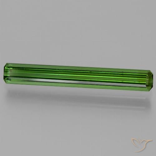 1.67ct 자연스러운 미디엄-다크 그린 전기석, 에메랄드 컷, VVS-VS