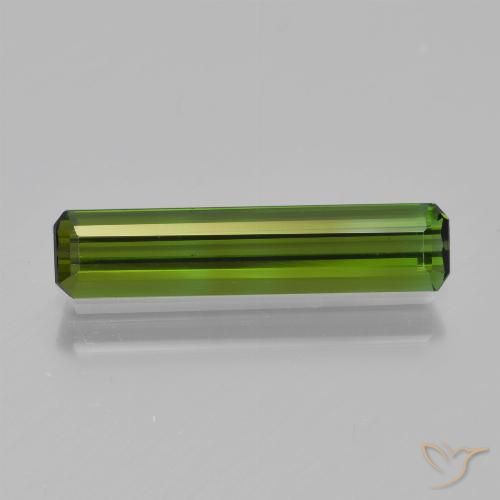 1.08ct 자연스러운 포레스트 그린 전기석, 에메랄드 컷, VVS-VS