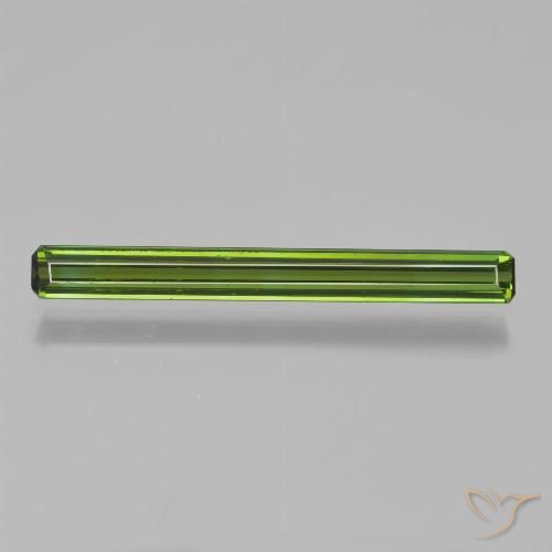 1.14ct 자연스러운 미디엄 그린 전기석, 에메랄드 컷, VVS-VS