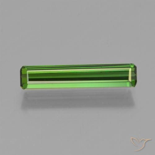 1.03ct 자연스러운 미디엄 그린 전기석, 에메랄드 컷, VVS