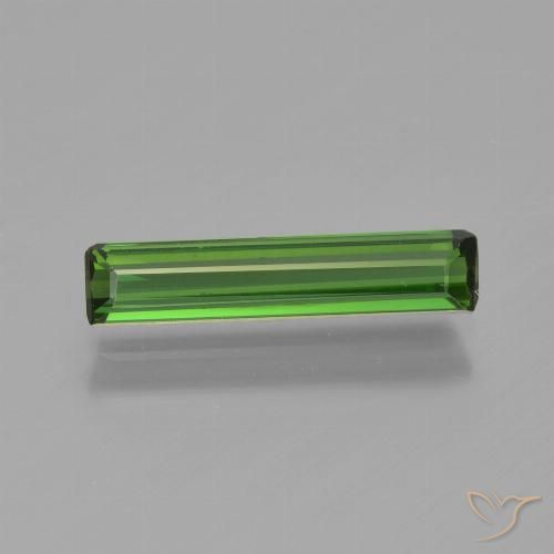0.94ct 자연스러운 딥그린 전기석, 에메랄드 컷, VVS-VS