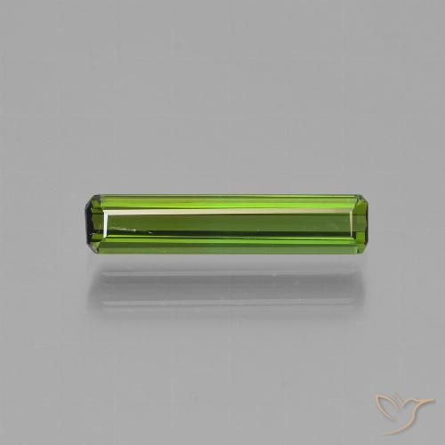 1.01ct 자연스러운 활기찬 녹색 전기석, 에메랄드 컷, VVS-VS