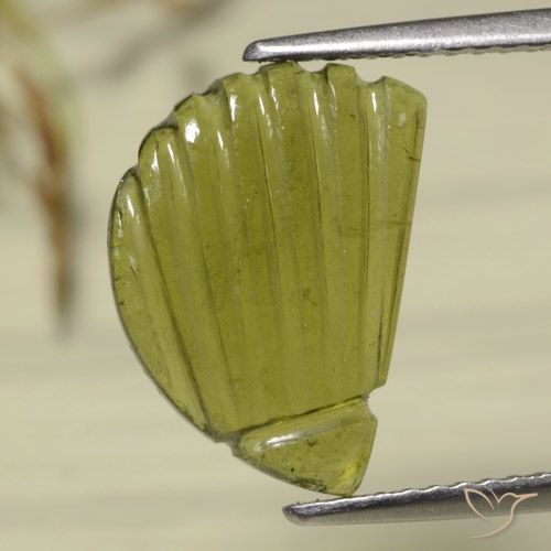 3.33ct 자연스러운 따뜻한 포레스트 그린 전기석, 팬시한, 투명한