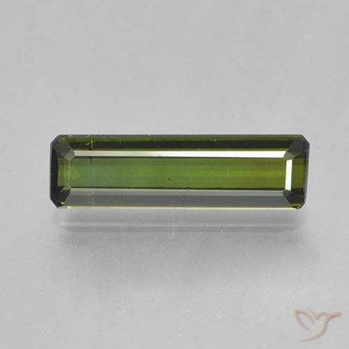 1.41ct 자연스러운 포레스트 그린 전기석, 에메랄드 컷, VVS-VS
