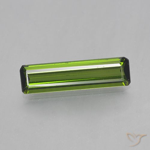 1.45ct 자연스러운 해초 녹색 전기석, 에메랄드 컷, VVS-VS