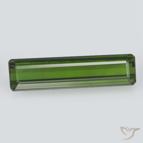 2.07ct 자연스러운 짙은 녹색 전기석, 에메랄드 컷, VVS-VS
