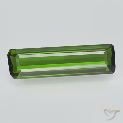 0.81ct 자연스러운 딥그린 전기석, 에메랄드 컷, VVS-VS
